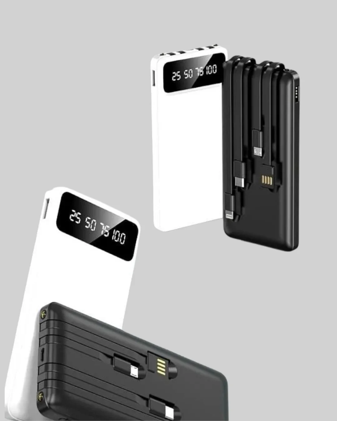 Hızlı Şarj Destekli 20.000mAh Powerbank USB Type-C Lightning LCD