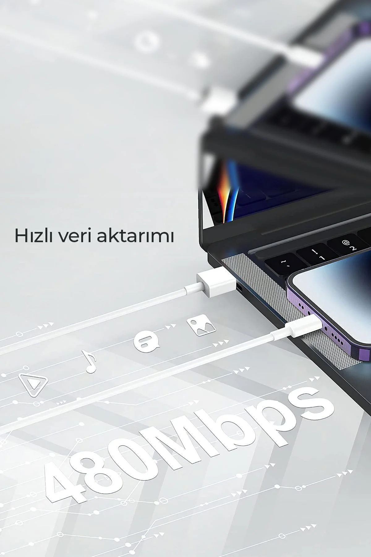 Hızlı Şarj Kablosu Usb To Lightning 6 6s 7 8 X Xs Xr 11 12 13 14 