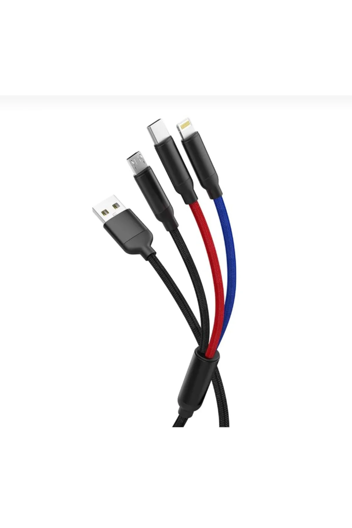 Hızlı Şarj ve Data Aktarım Kablosu, 60W - 3A USB A, Type C (Usb c), Micro USB, Lightning Uyumlu