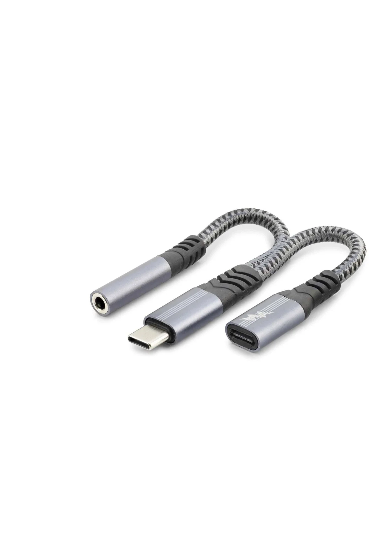 Hızlı Şarj Ve Ses Dönüştürücü Type-C Kablo - 100W Siyah Hızlı Şarj Ve Ses Dönüştürücü Type-C Kablo - 100W Siyah