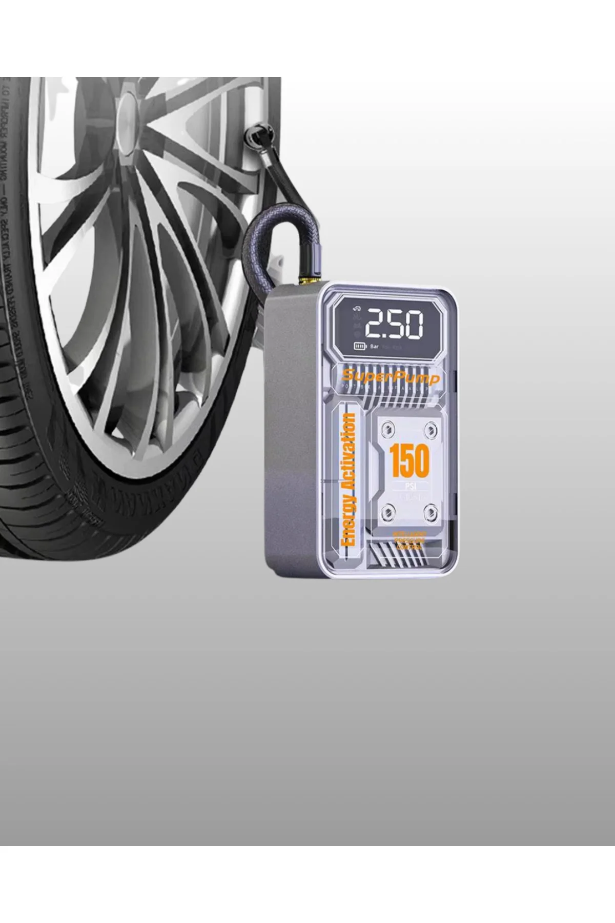 Hızlı Şişirme Güçlü Motorlu 150 PSI Araba Lastik Pompası