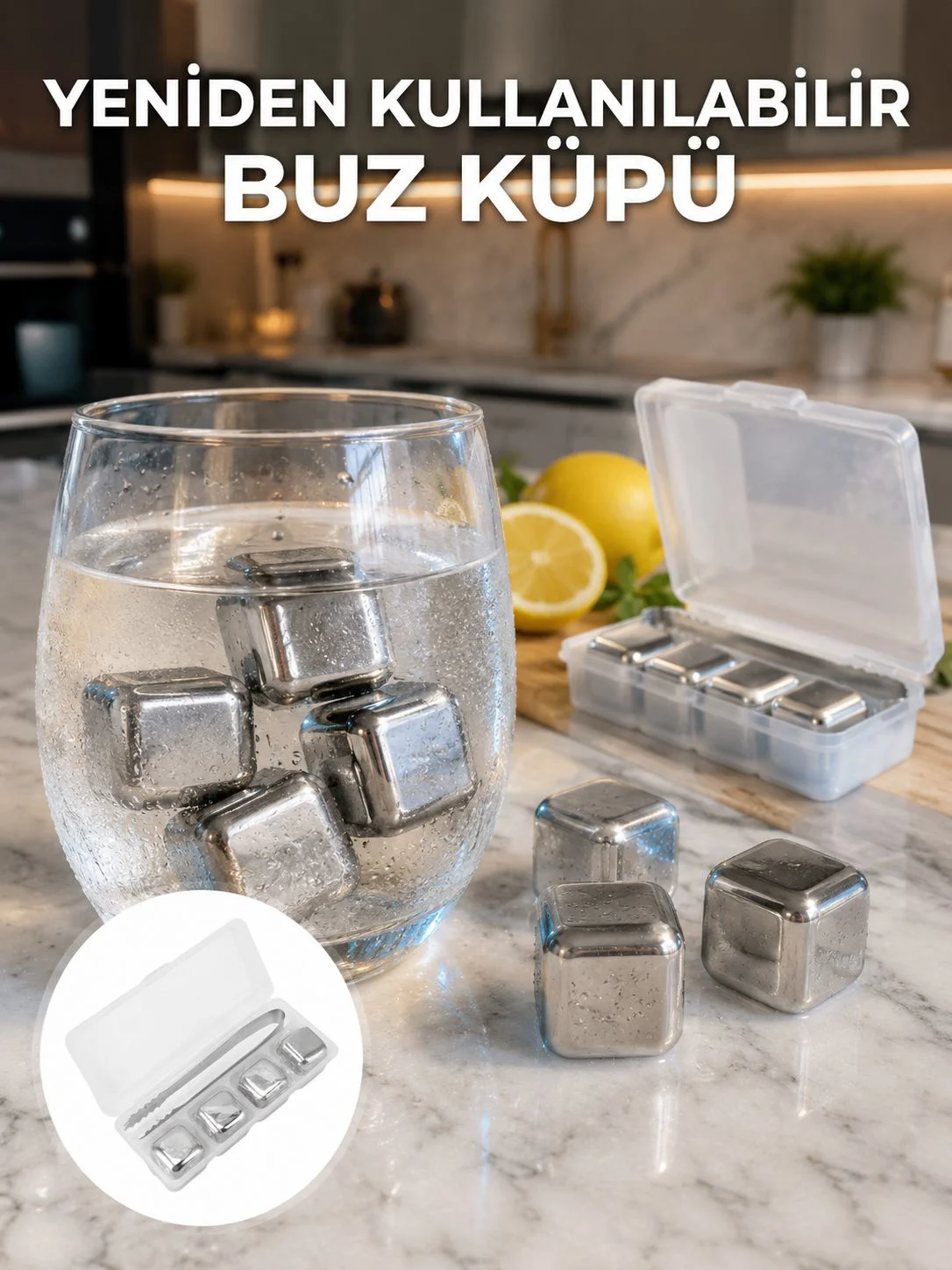 Hızlı Soğutma Özellikli Paslanmaz Metal Buz Küpü Takımı Yeni Nesil Hızlı Soğutma Özellikli Paslanmaz Metal Buz Küpü Takımı Yeni Nesil