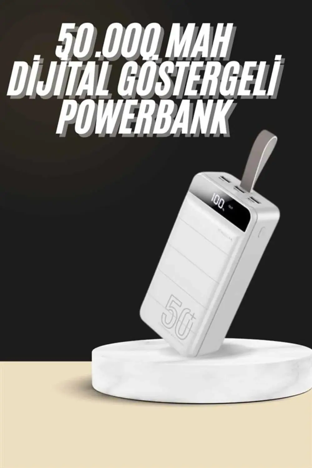 Hızlı Taşınabilir 50.000 Mah Powerbank Led Ekran Android ve İOS U