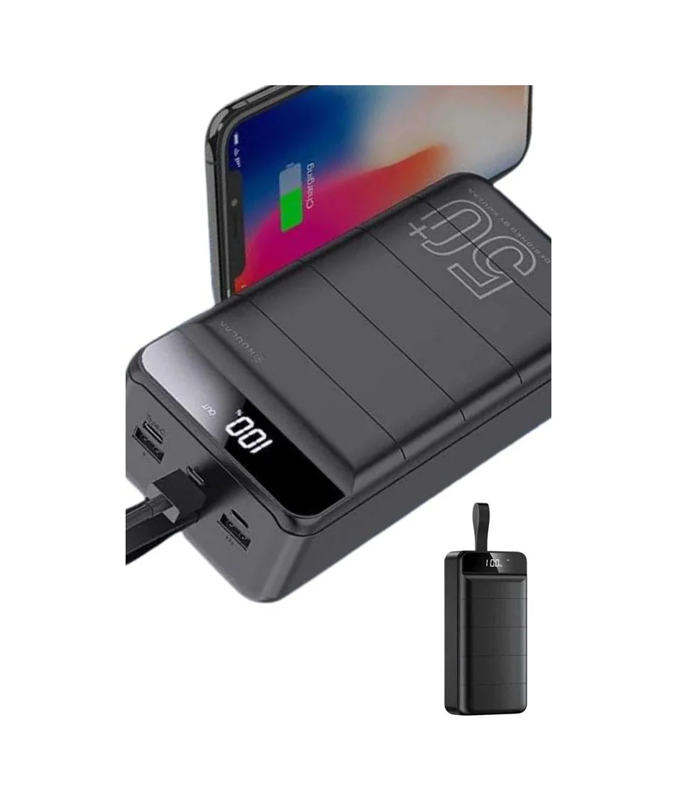 Hızlı Taşınabilir 50.000 Mah Powerbank Led Ekran Android Ve Apple