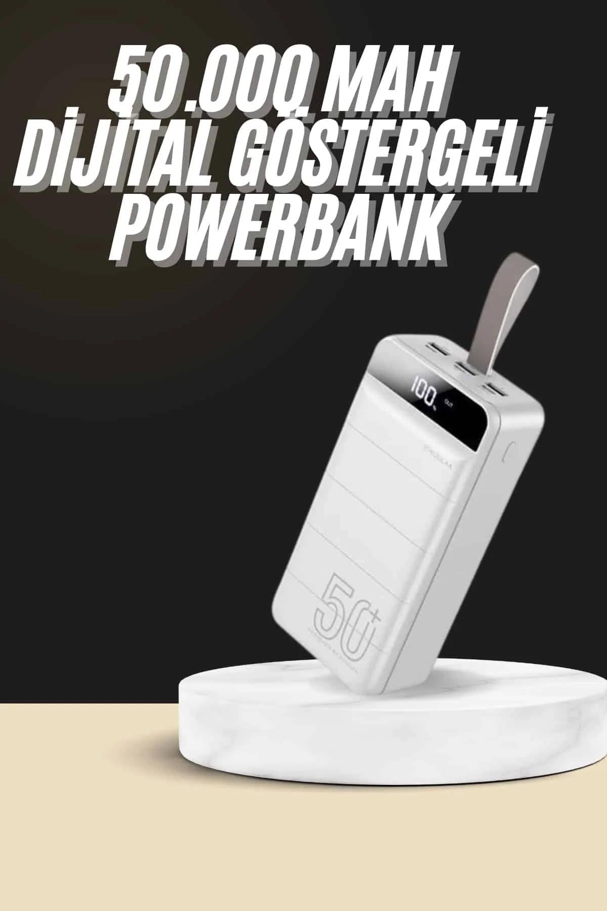 Hızlı Taşınabilir 50.000 Mah Powerbank Led Ekran Android ve İOS U