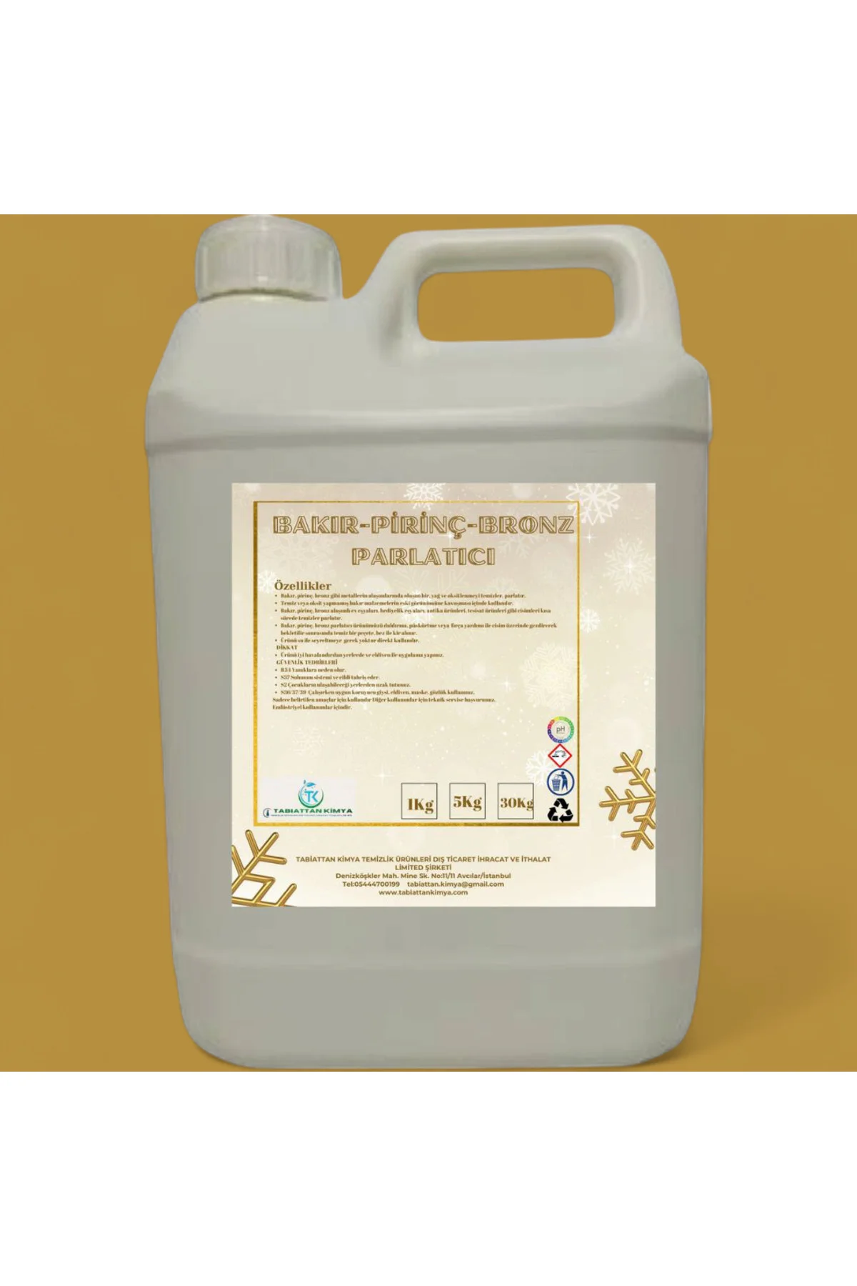 Hızlı ve Etkili Bakır Pirinç Bronz Parlatıcı ve Temizleyici 5kg