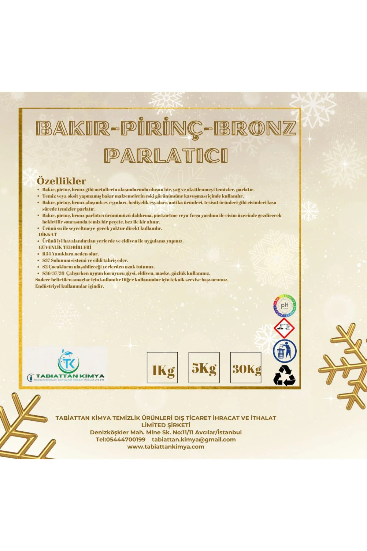 Hızlı ve Etkili Bakır-Pirinç-Bronz Parlatıcı Ve Temizleyici 1kg