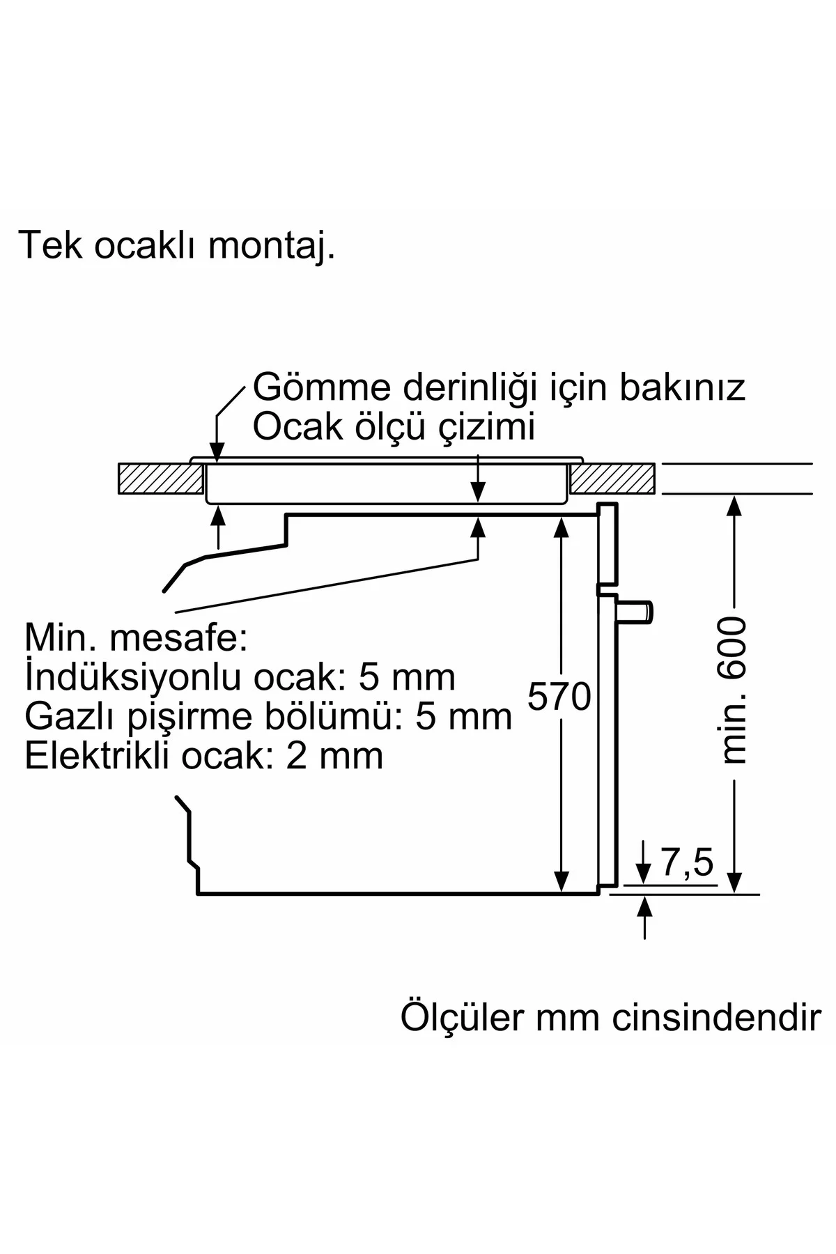 HJG852YT0T 76 Lt Mat Siyah Ankastre Fırın