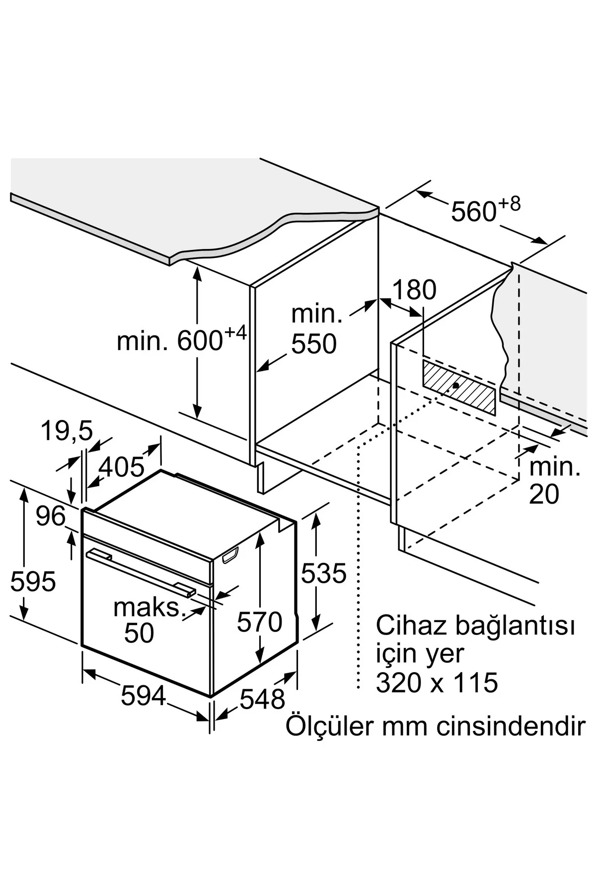 HJG852YW0T 76 Lt Beyaz Ankastre Fırın