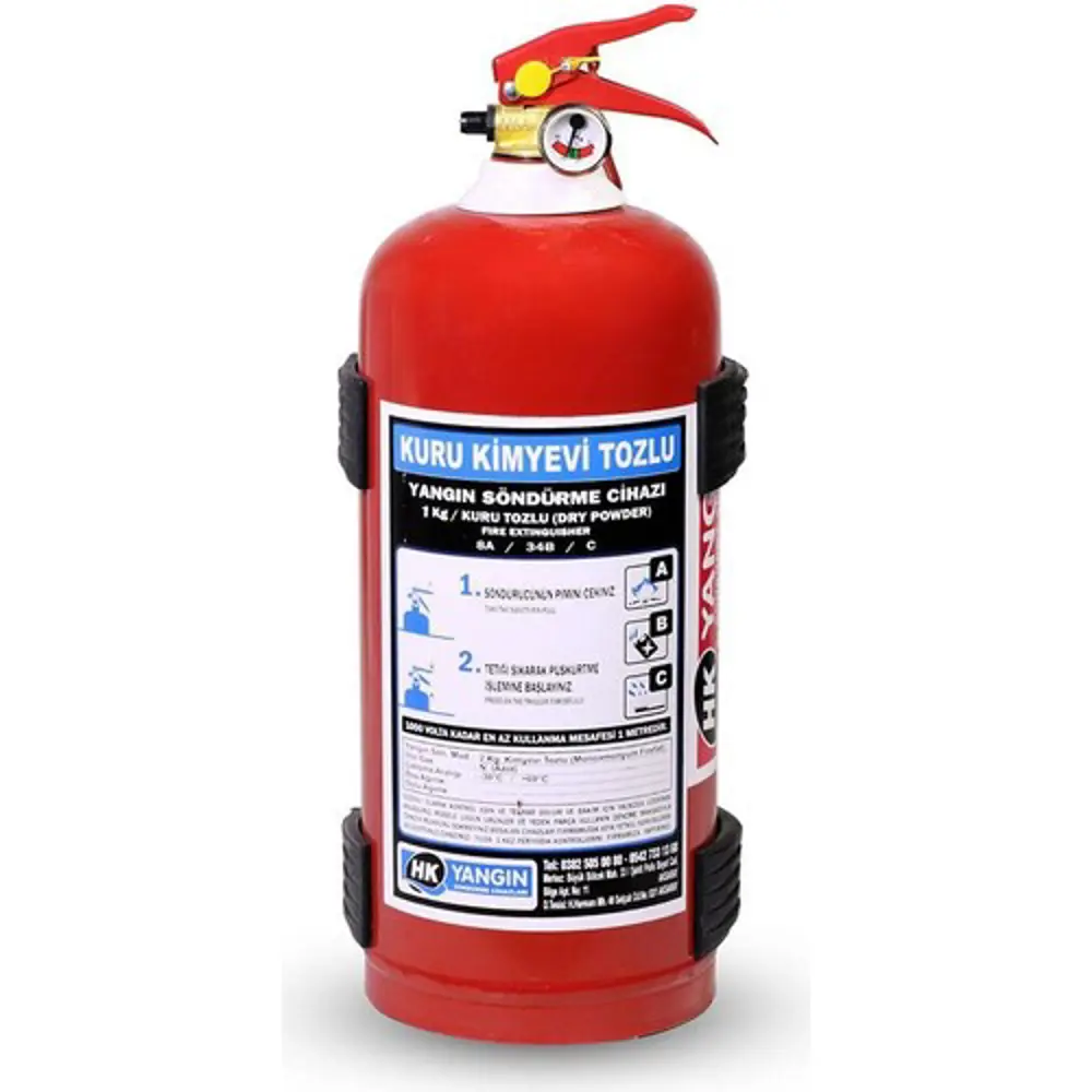 Hk Yangın Söndürme Tüpü Kuru Kimyevi Tozlu Söndürücü 1 kg (SKT:20