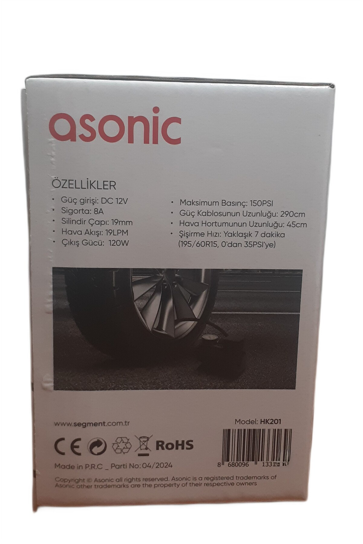 HK201 DC 12 VOLT MİNİ HAVA KOMPRESÖRÜ