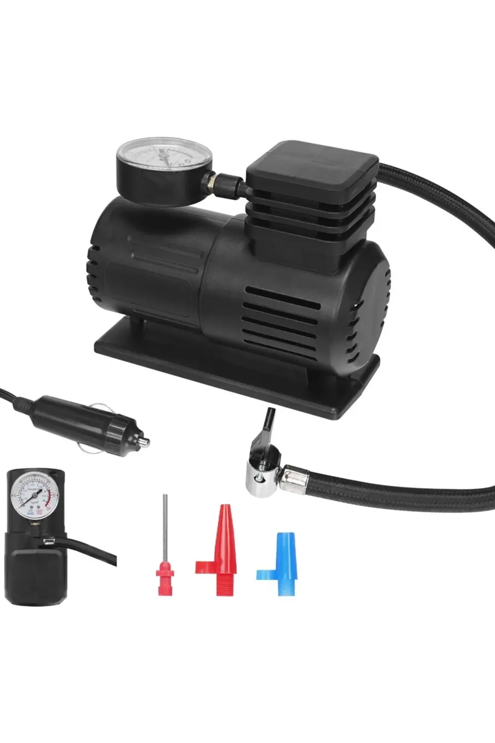 Hk201 Siyah 120W 12V Çakmaklık Girişli 150 Psi Taşınabilir Bisikl