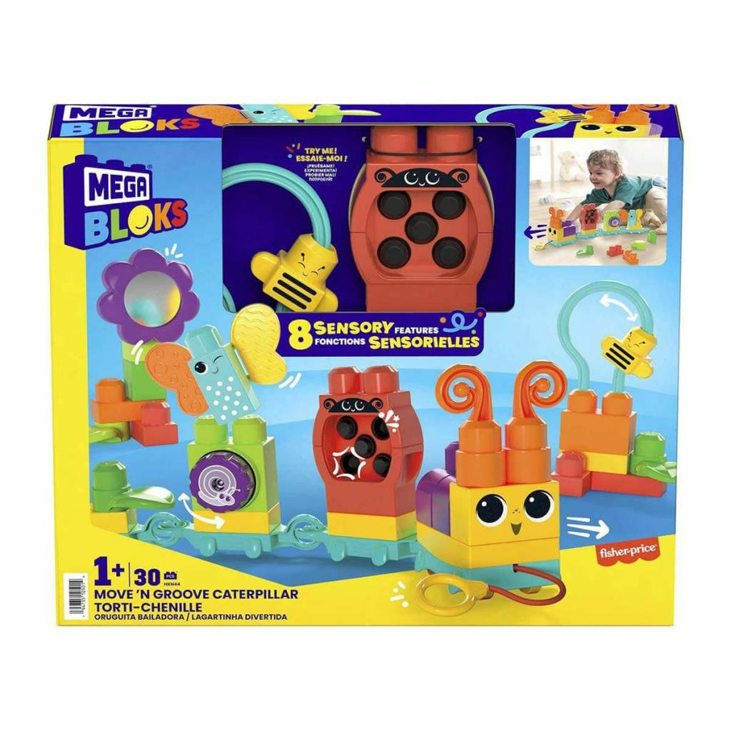 HKN44 MEGA BLOKS® Hareketli Duyusal Gelişim Tırtılı 30 parça +1 y HKN44 MEGA BLOKS® Hareketli Duyusal Gelişim Tırtılı 30 parça +1 y