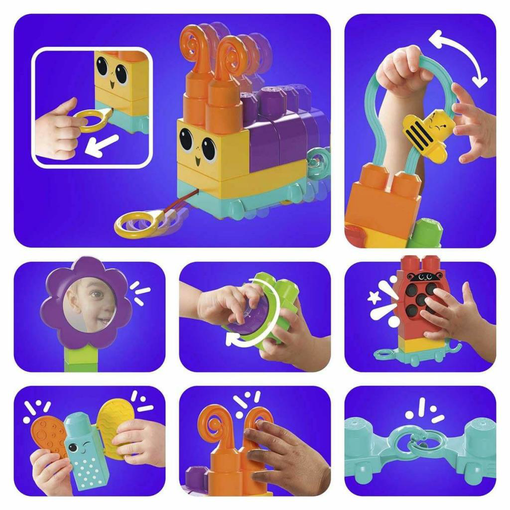 HKN44 MEGA BLOKS® Hareketli Duyusal Gelişim Tırtılı 30 parça +1 y HKN44 MEGA BLOKS® Hareketli Duyusal Gelişim Tırtılı 30 parça +1 y