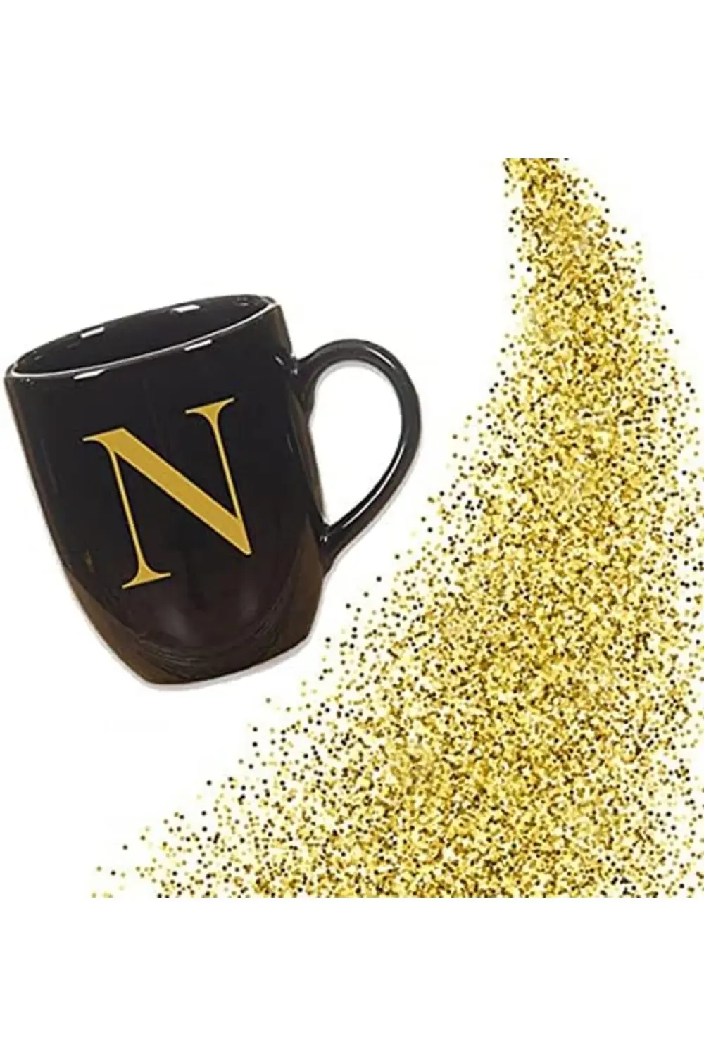 HKSN101 N Harfli Kupa Bardak, Siyah 1178227