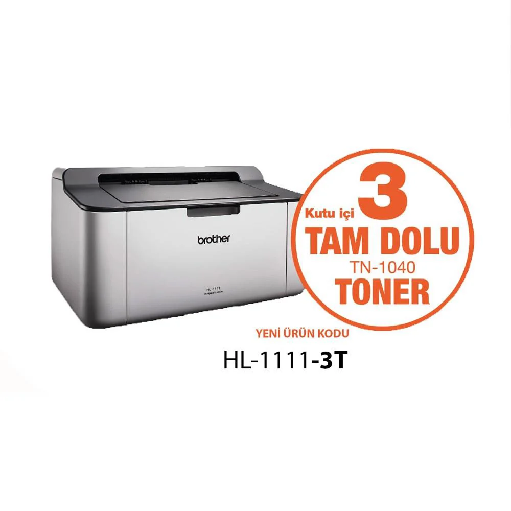 HL-1111-3T Mono Lazer Yazıcı (3 Tam Dolu Toner) – 20 Sayfa/dk Hız, 600x600 dpi Fiyatı, Yorumları ve Özellikleri