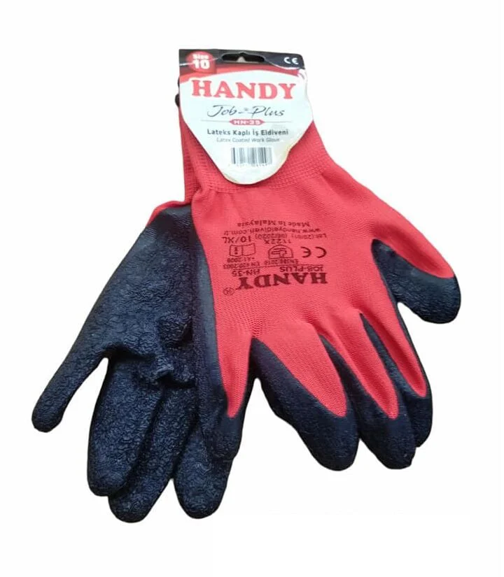 HN-35   Handy Jop-Plus Kırmızı/Siyah Eldiven 10''