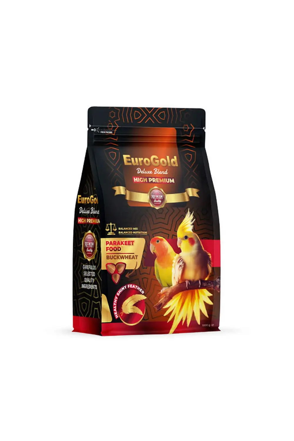 HN-SHOP DELUXE PARAKET YEMI KARABUĞDAYLI 1000 GR. X 2 ADET