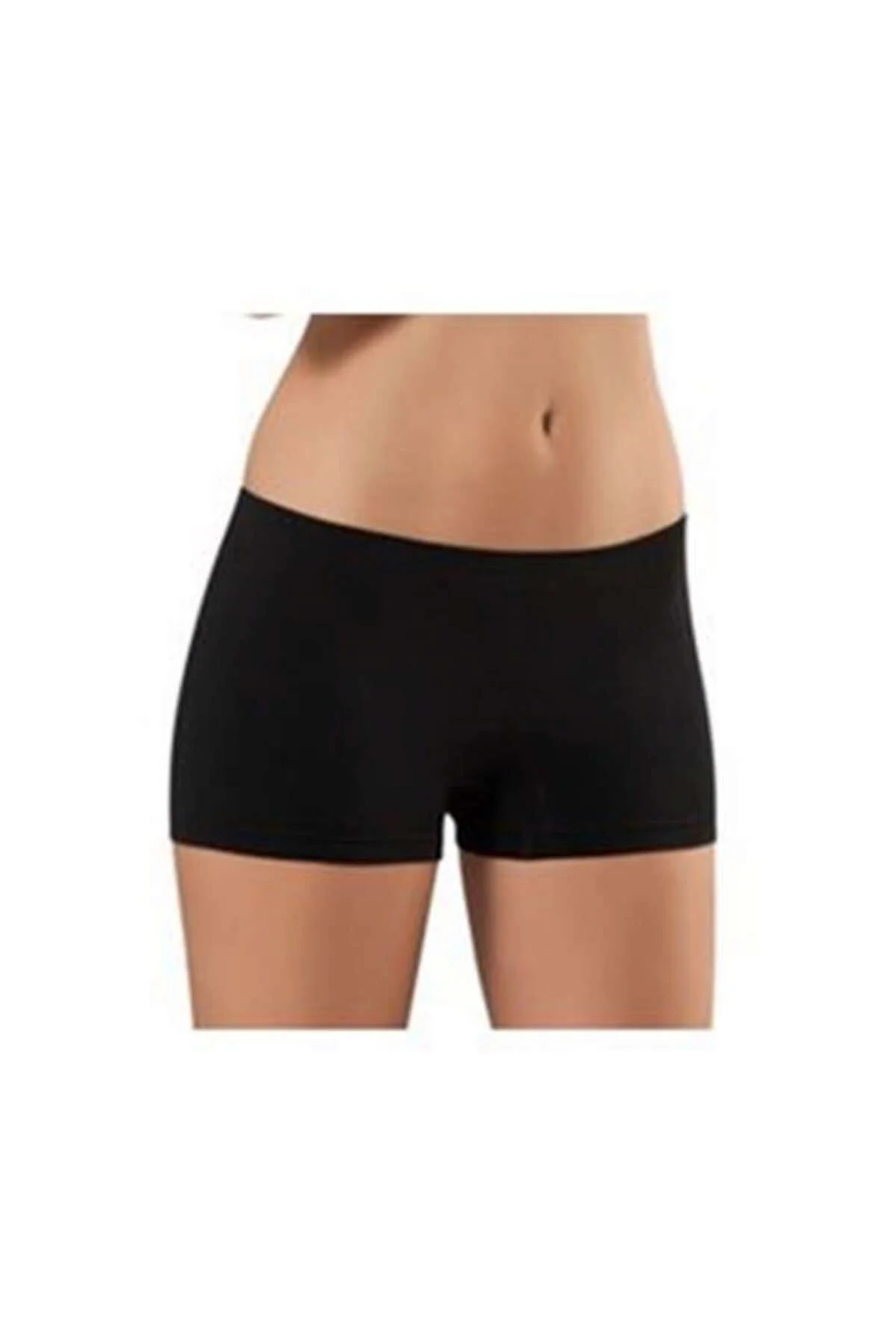 HNRLISHP Siyah Dikişsiz Kadın Boxer Korse - 700 - (201505) Beden S
