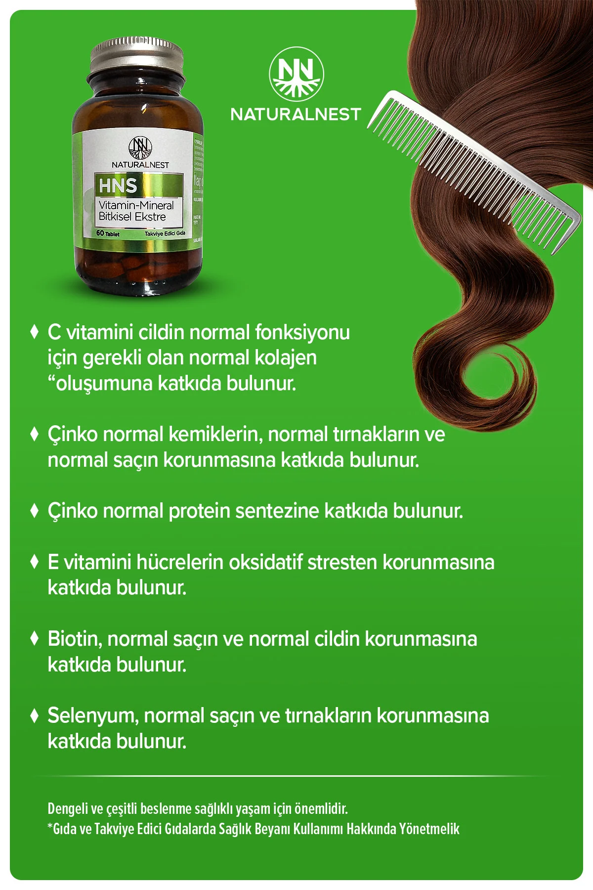 Hns 60 Tablet — Vitamin — Mineral — Bitkisel Ekstre