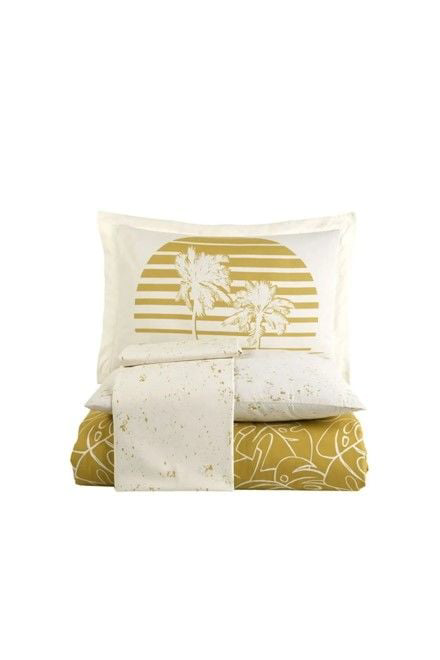 Hobby Çift Kişilik Ranforce Nevresim Takımı Eva Hardal