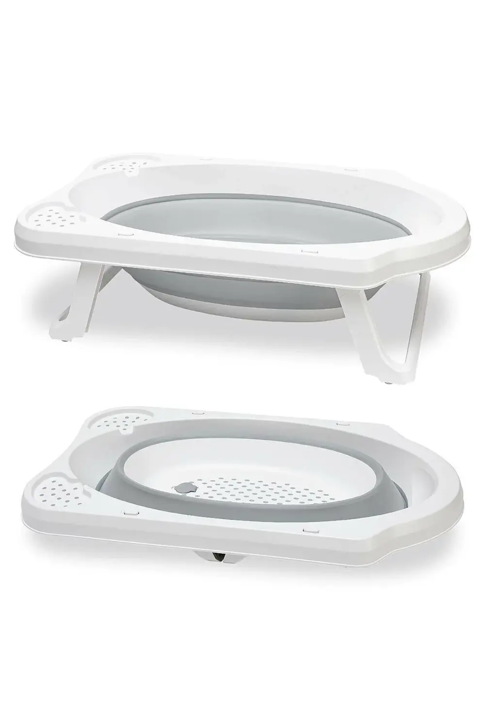 Hobby Life Katlanır Çocuk Küveti & Kova Maşrapa Seti Gri