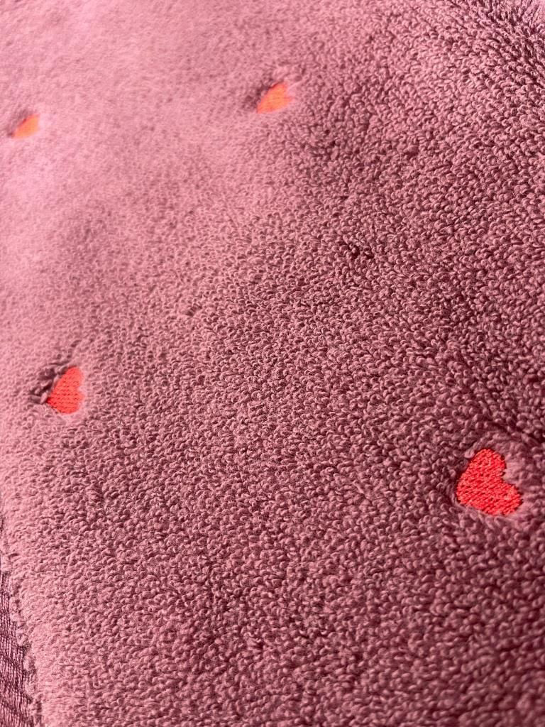 Hobby Lubow Love Fuşya Kırmızı Nakışlı 50x90 6'lı Havlu Seti