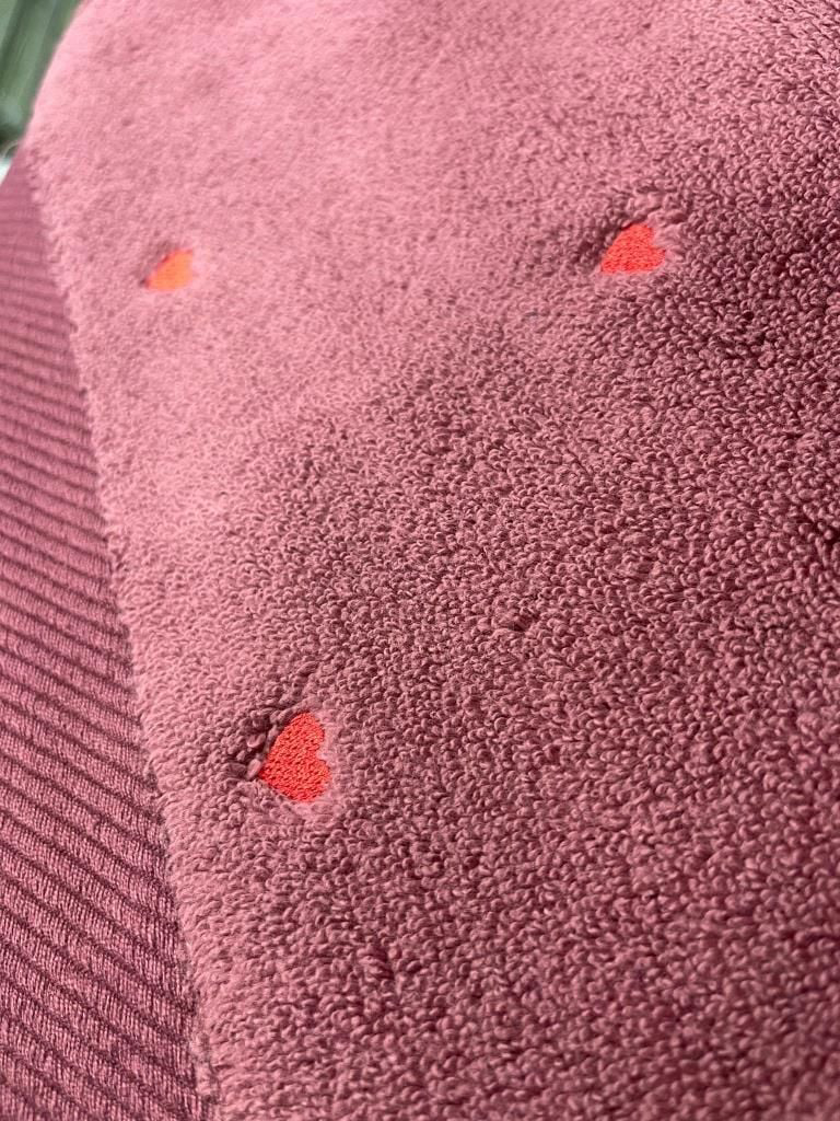 Hobby Lubow Love Fuşya Kırmızı Nakışlı 50x90 6'lı Havlu Seti