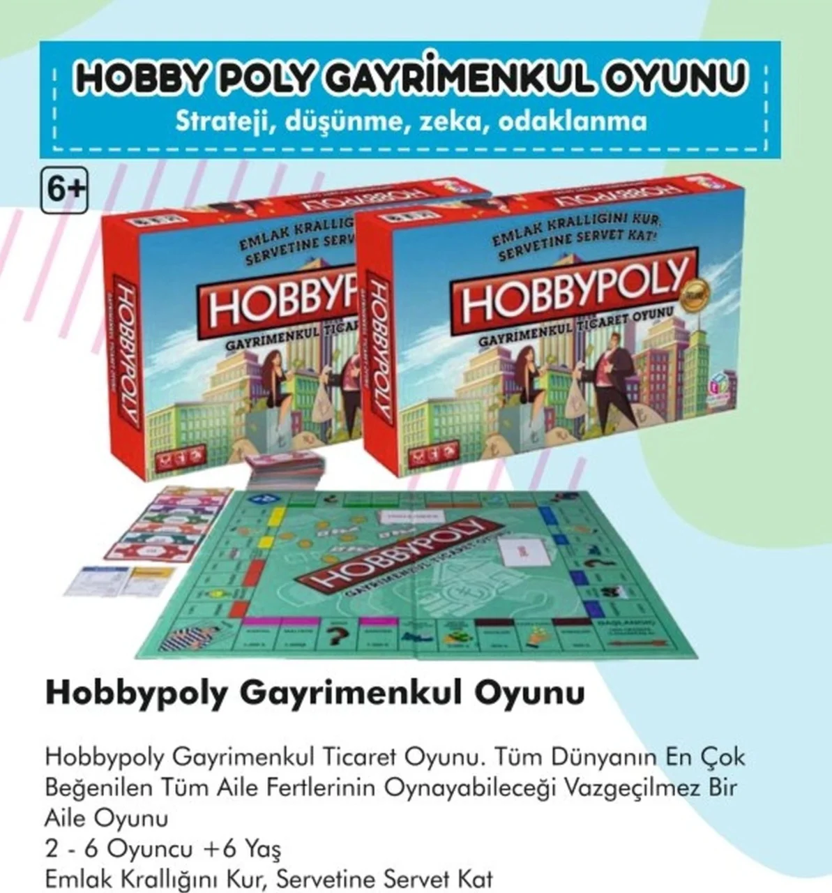 Hobby Poly Gayrimenkul Emlak Ticareti Oyunu
