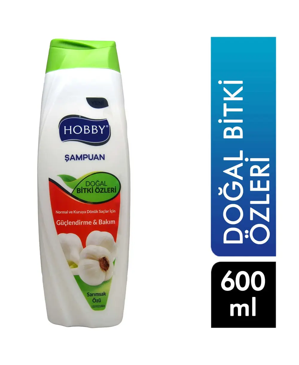 Hobby Sarımsak Özlü Bitkisel Şampuan 600 ml | Güçlendirici Bakım