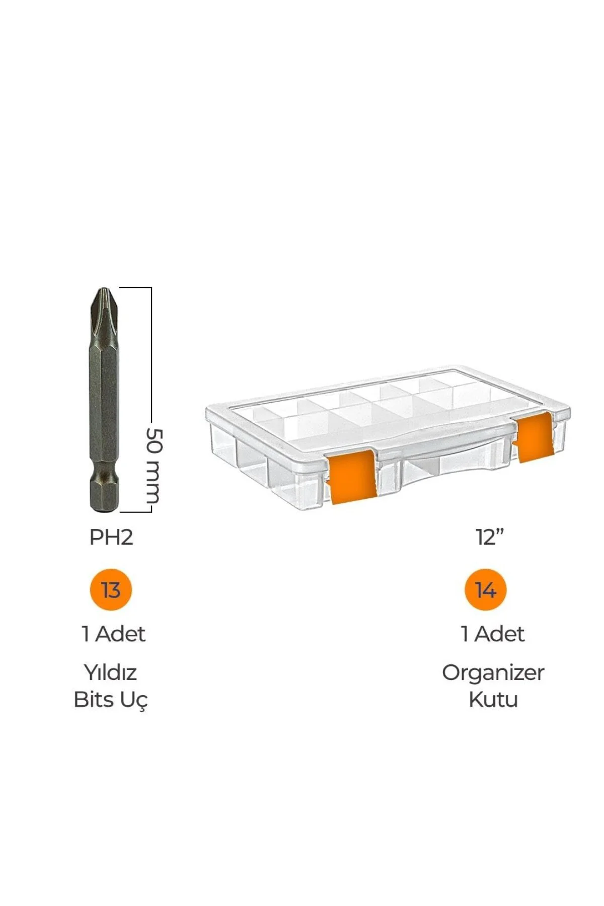 Hobi-3 Matkap Uçlu Akıllı Vida Seti 435 Parça 14 Çeşit Organizer 