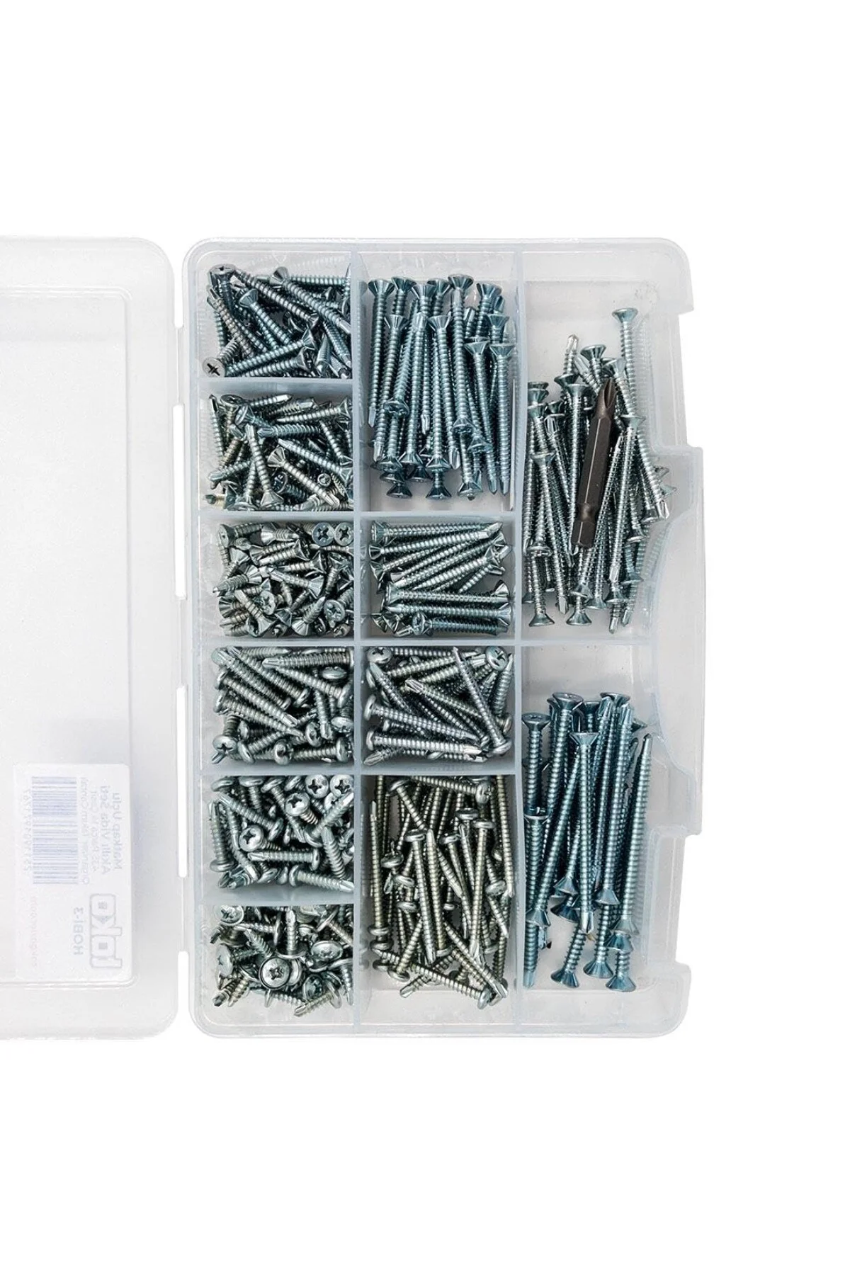 Hobi-3 Matkap Uçlu Akıllı Vida Seti 435 Parça 14 Çeşit Organizer 