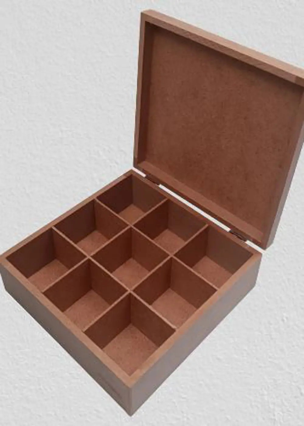 Hobi 90028 Dekoratif Model Takı Kutusu Bölmeli Ahşap HAM MDF El Y