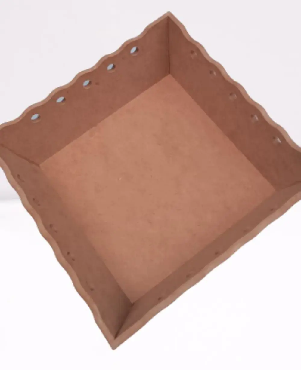 Hobi 90058 Dekoratif Model Ekmek Sepeti Dalga Kenar Oyma HAM MDF 