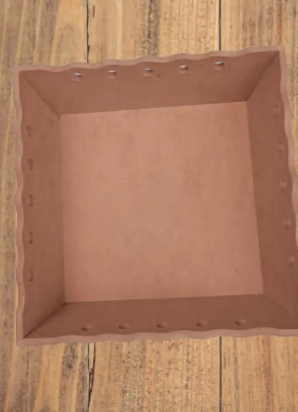 Hobi 90058 Dekoratif Model Ekmek Sepeti Dalga Kenar Oyma HAM MDF 