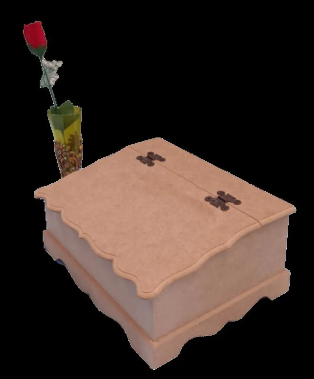 Hobi 90059 Dekoratif Model Bölmeli Çay Kutusu HAM Ahşap MDF El Hobi 90059 Dekoratif Model Bölmeli Çay Kutusu HAM Ahşap MDF El