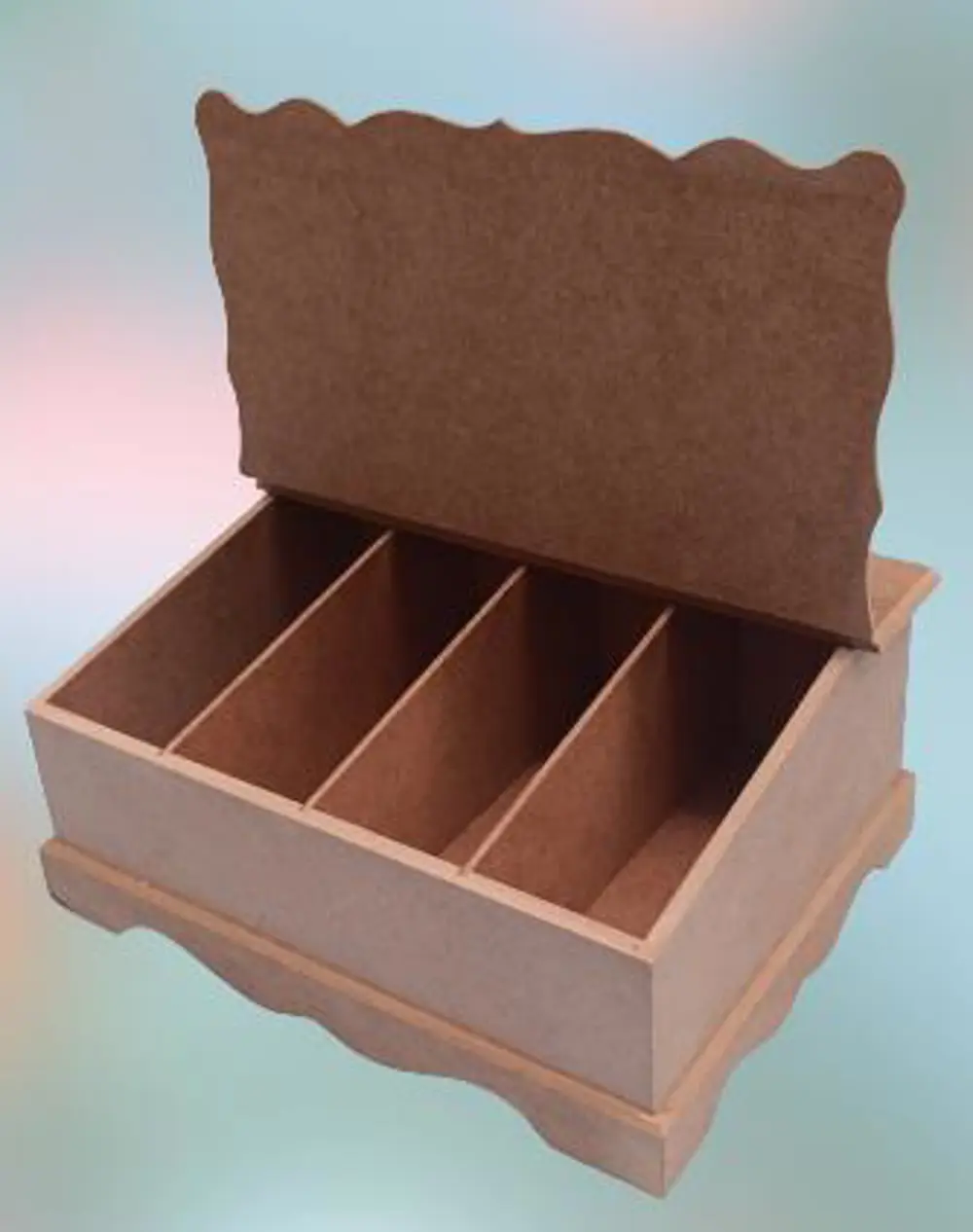 Hobi 90059 Dekoratif Model Bölmeli Çay Kutusu HAM Ahşap MDF El Hobi 90059 Dekoratif Model Bölmeli Çay Kutusu HAM Ahşap MDF El