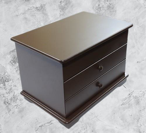 Hobi 90411 ERDL Makyaj Takı Şifonyr 2Çekmc Ayna Parlak KAHVERENGİ