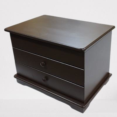 Hobi 90411 ERDL Makyaj Takı Şifonyr 2Çekmc Ayna Parlak KAHVERENGİ