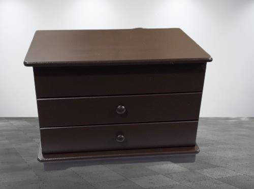 Hobi 90411 ERDL Makyaj Takı Şifonyr 2Çekmc Ayna Parlak KAHVERENGİ