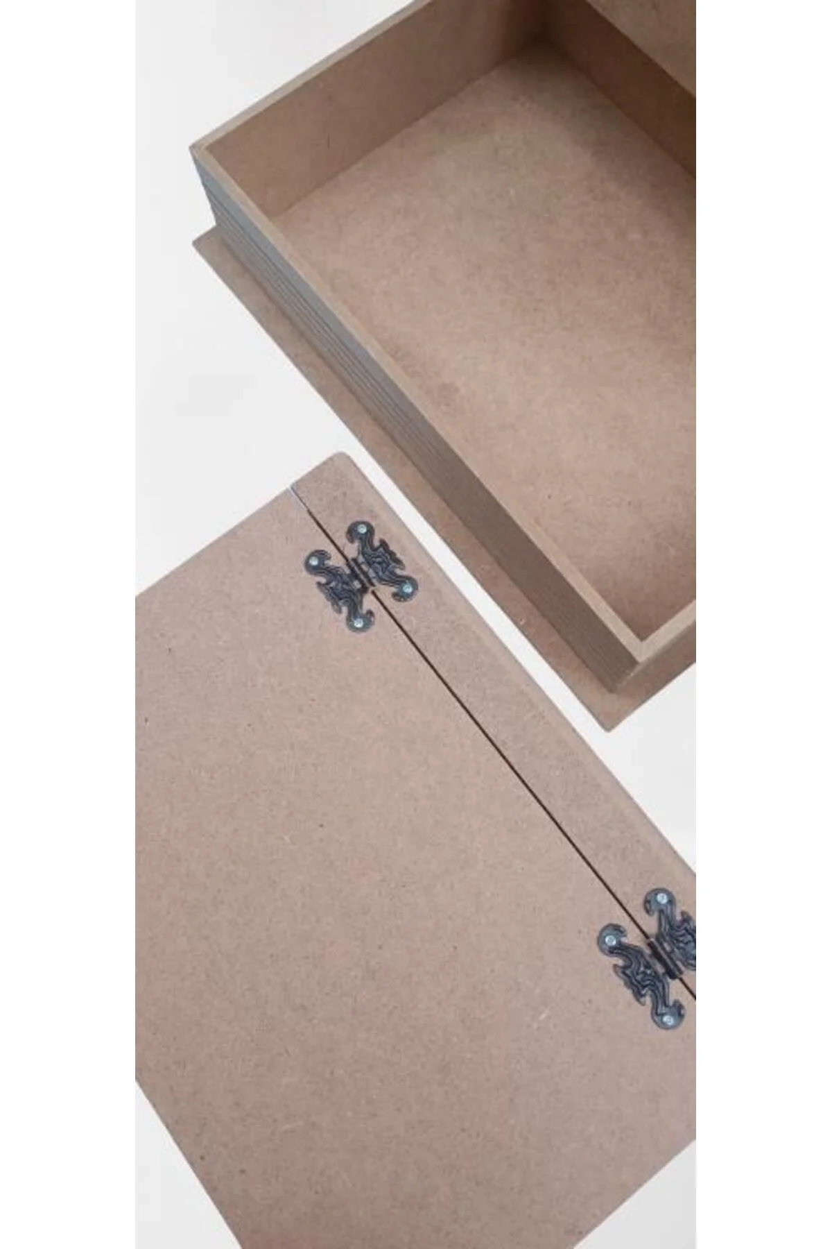 Hobi ADN 90033 Dekoratif Model Üçlü Takı Kutusu Ahşap HAM MDF El Yapımı - Görsel 4