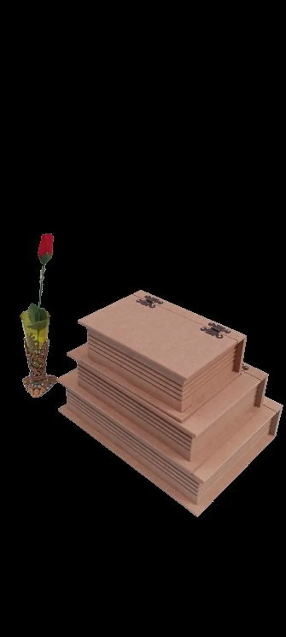 Hobi ADN 90033 Dekoratif Model Üçlü Takı Kutusu Ahşap HAM MDF El Hobi ADN 90033 Dekoratif Model Üçlü Takı Kutusu Ahşap HAM MDF El