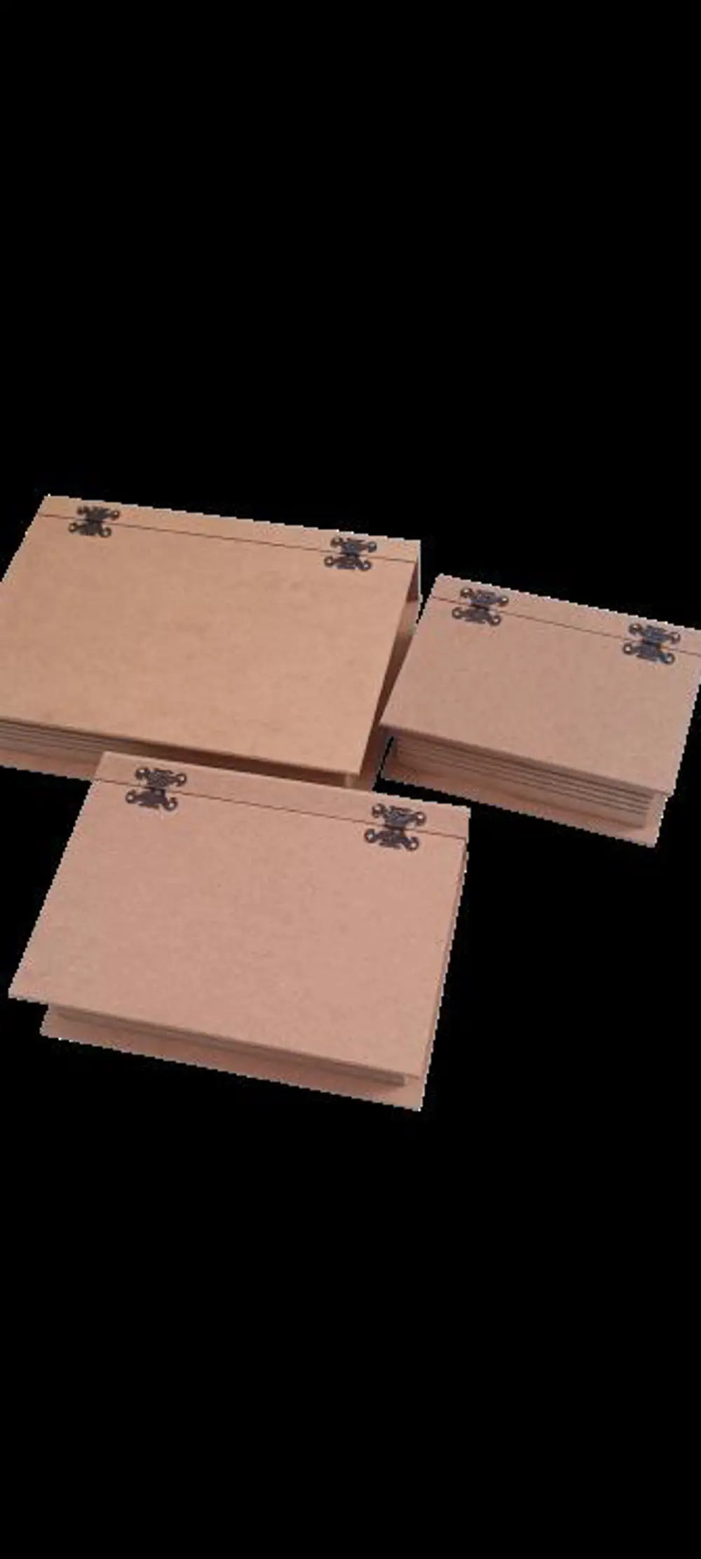 Hobi ADN 90033 Dekoratif Model Üçlü Takı Kutusu Ahşap HAM MDF El Hobi ADN 90033 Dekoratif Model Üçlü Takı Kutusu Ahşap HAM MDF El