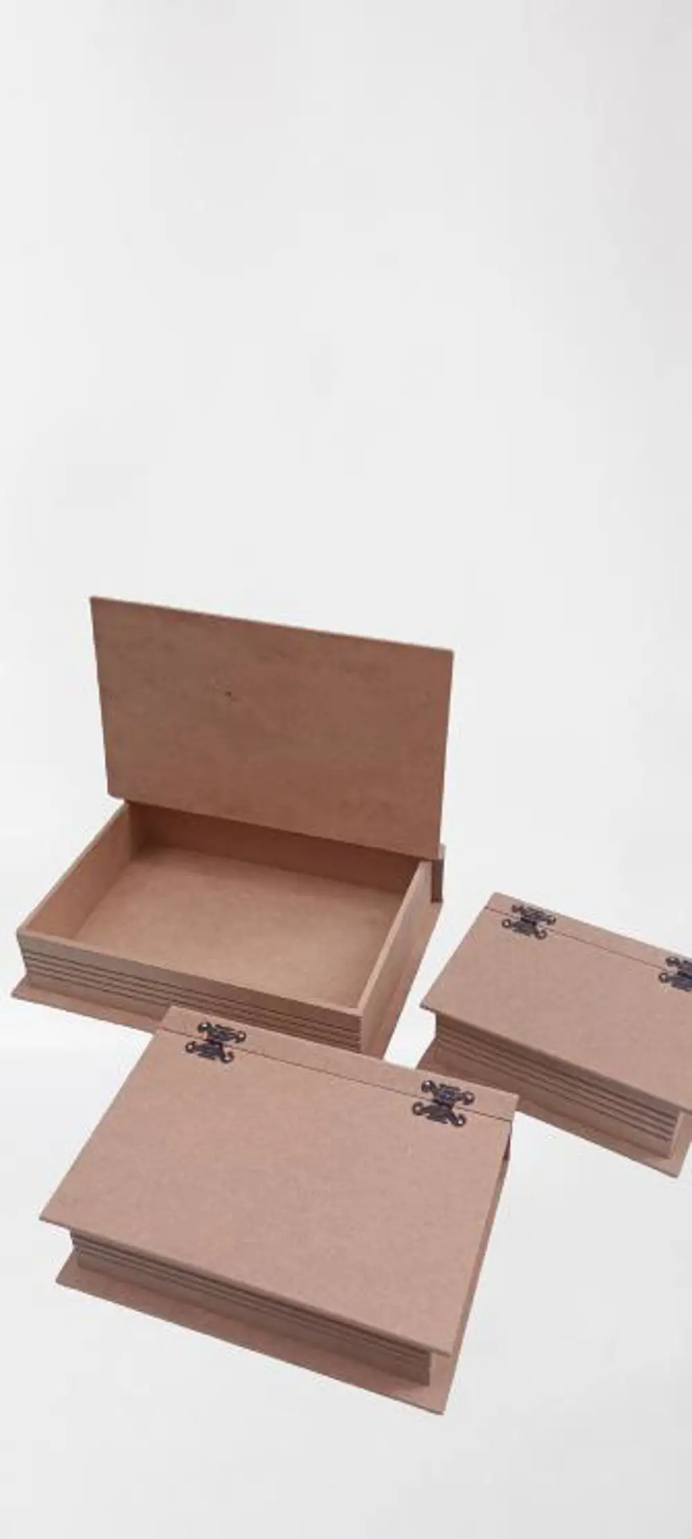 Hobi ADN 90033 Dekoratif Model Üçlü Takı Kutusu Ahşap HAM MDF El Hobi ADN 90033 Dekoratif Model Üçlü Takı Kutusu Ahşap HAM MDF El