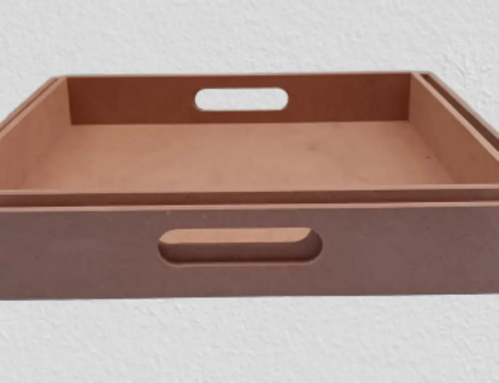Hobi adn  90048 Dekoratif Tepsi Takım İkili Model HAM Ahşap MDF E
