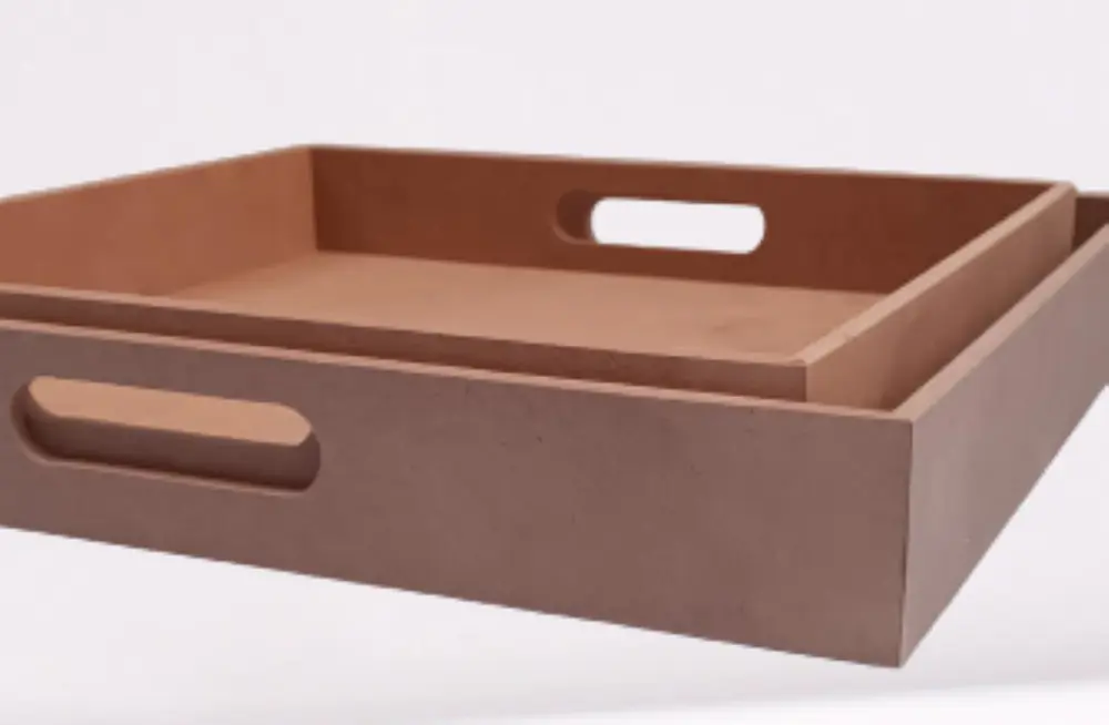 Hobi adn  90048 Dekoratif Tepsi Takım İkili Model HAM Ahşap MDF E