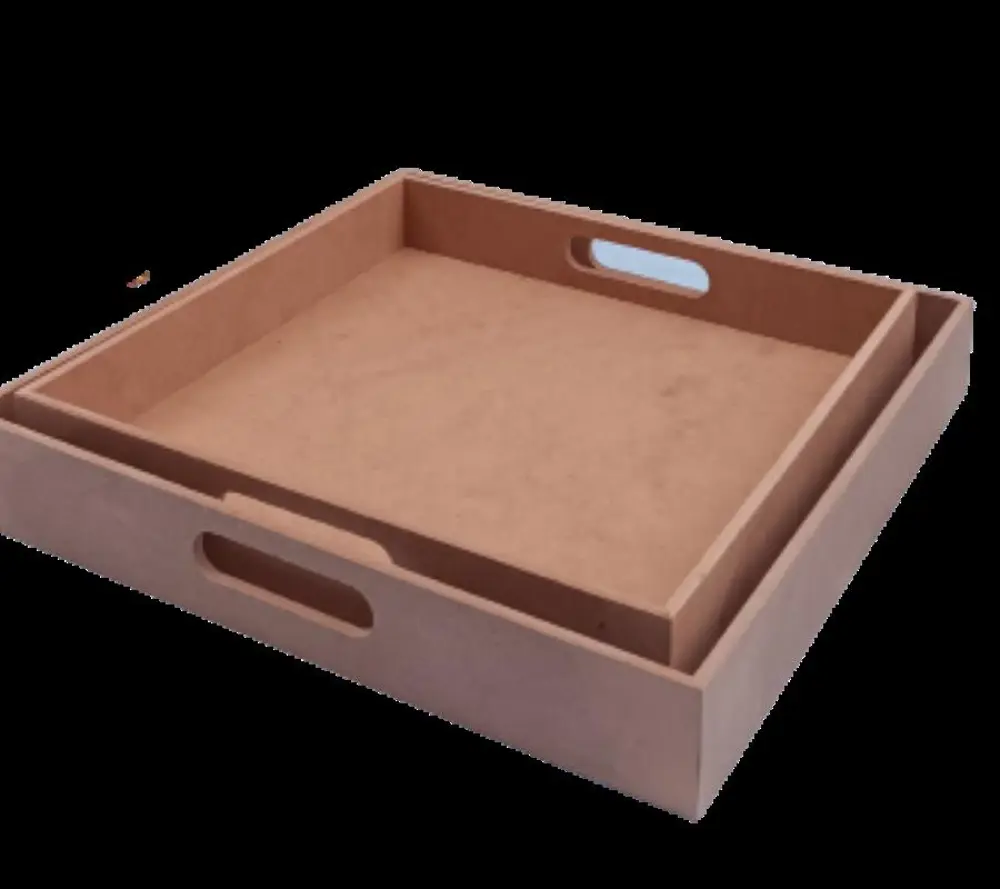 Hobi adn  90048 Dekoratif Tepsi Takım İkili Model HAM Ahşap MDF E