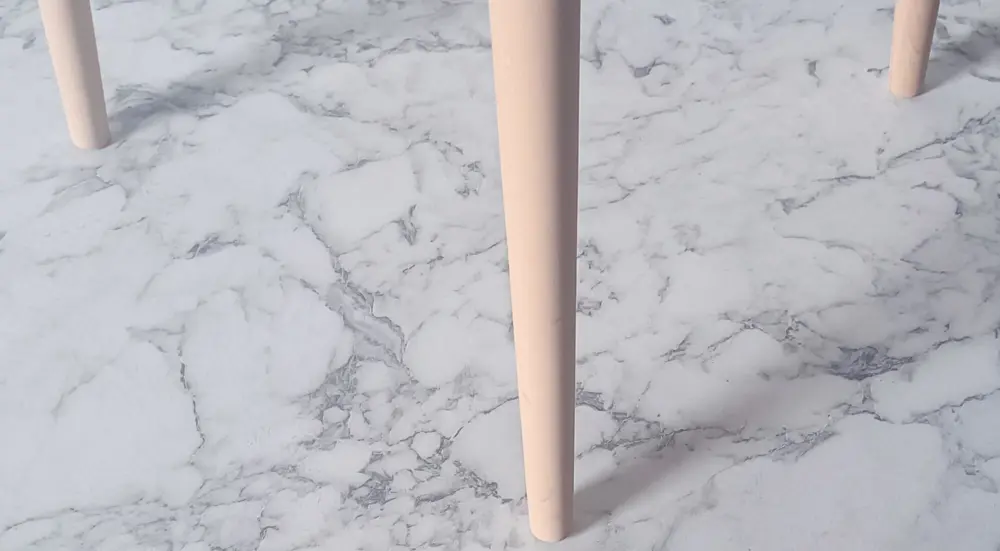 Hobi Adn 90186 Ahşap Kayın MDF HAM Sehpa Rölyef Oval Ayak Ölçüyu 