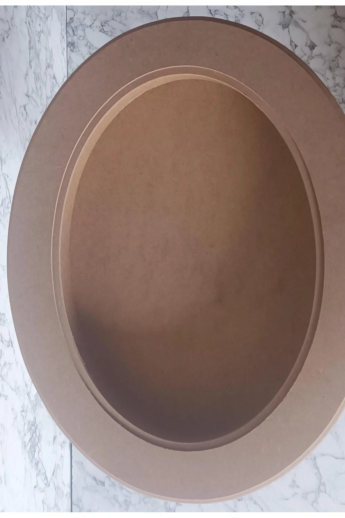 Hobi Adn 90186 Ahşap Kayın MDF HAM Sehpa Rölyef Oval Ayak Ölçüyu Değiştirilebilir - Görsel 4