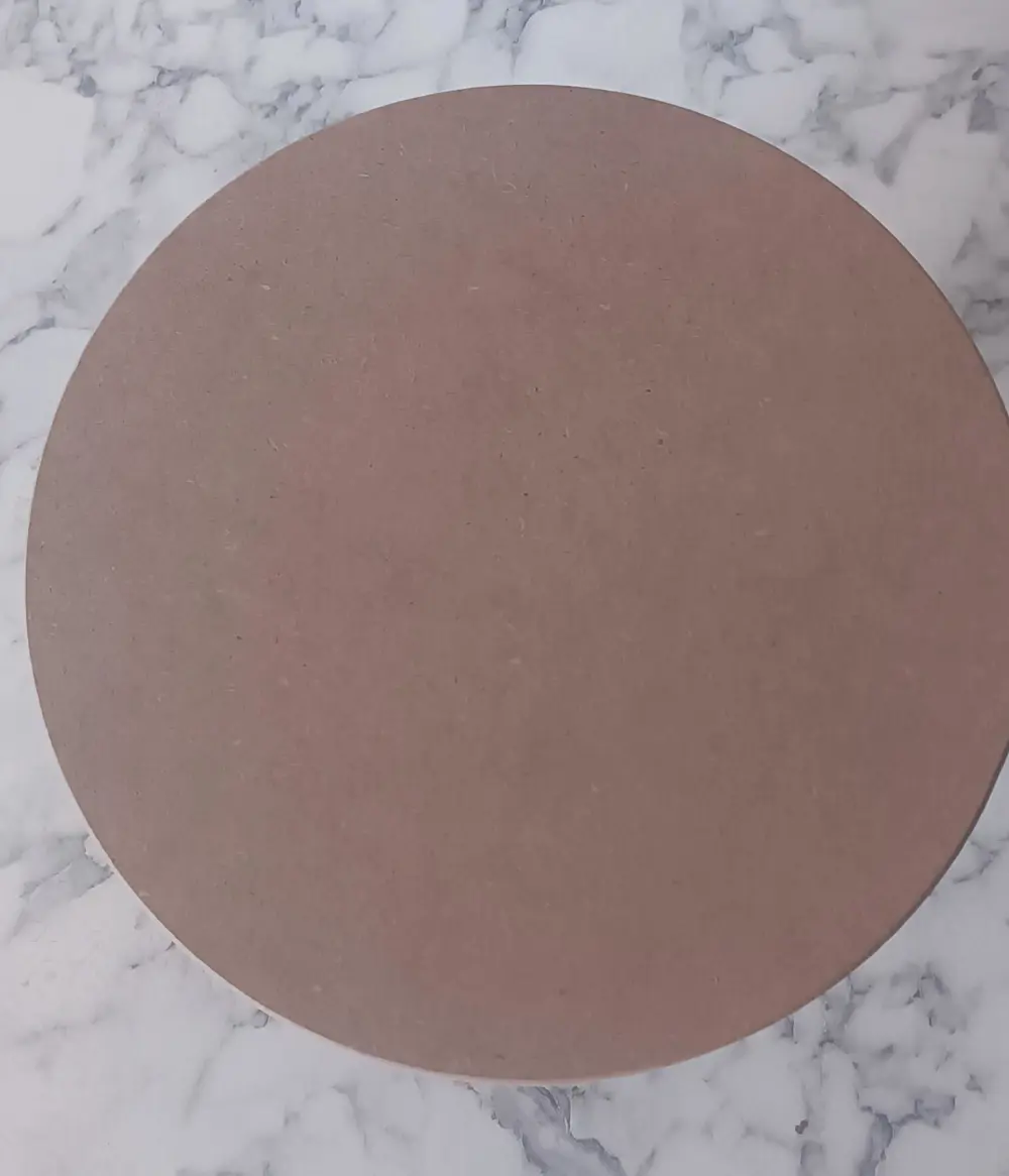 Hobi Adn 90192 Pasta Sunumluk Büyük Boy Ahşap MDF HAM Yuvarlak Ku